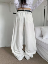  Motion 2WAY Snap Pintuck Wide Banding Long Pants (4 colors)