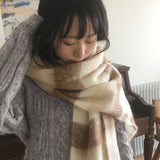 サンドカシミアストライプマフラー