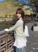 Wopi See-through Line Scarf Muffler