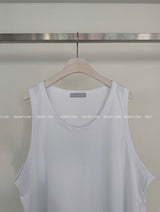 Deep U-neck Unisex Loose Fit Sleeveless