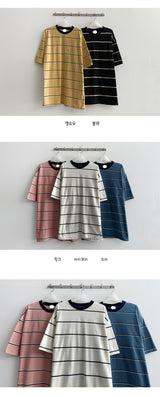 デンラストライプ半袖Tシャツ