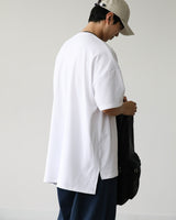 KP DEEP SLIT HALF TEE WH