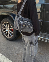 Denim 4 zipper bag