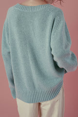 Nuts v-neck cardigan_skyblue