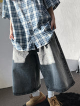 Conti Linen Check Oversized Boxy Shirt 3color