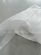 cancan frill see-through see-through long skirt