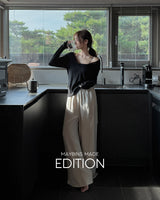 MADE. Breeze linen stripe pants