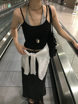 シエラ バンディング ストライプ マキシ ロングスカート