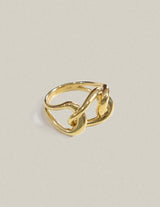 Seashells Chain Ring Gold