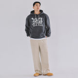 VINTAGE LOGO HOODED T-SHIRT CHARCOAL