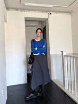 DIAGONAL WRAP SKIRT