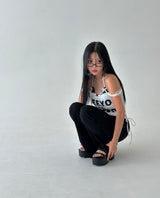 Fury Lettering Ribbon Lace Sleeveless