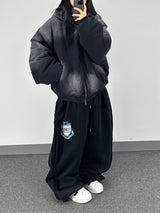 bomber washing hooded jumper