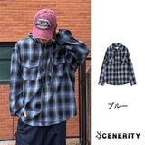 Detention Check Hooded Shirt (Blue)