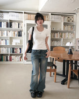 Haint Bootcut Denim Pants