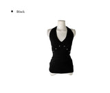 Haon Eyelet Shirring Halter Sleeveless