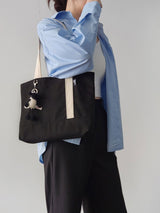  webbing simple line bag - black [M]