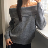 アムリブフォルディングオフショルダーニット