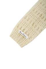 Pastel see-through knit cardigan