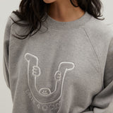 R Crew Sweatshirts Melange Gray