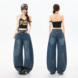 Vintage Curved Wide Denim – Relaxed High Waist Tencel Blend Jeans