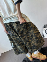 Archien Camo Print & Embroidery Bermuda Shorts 2color