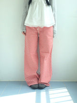 Heart Pocket Check Pants