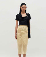 Cowl Neck Scarf T-Shirt _ BLACK