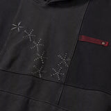 Grid hoodie / Washed black