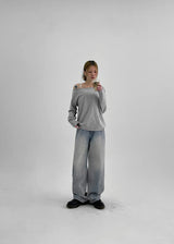 [MADE] Ivyウォッシングワイドデニムパンツ