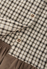 Bubbletea Check Frill Blouse 232195016