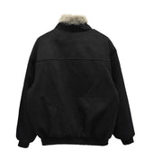 レッキファースエードムスタンキルテッドジャケット