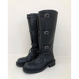 Lace-up Long Boots