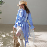 Cotton Embroidered Lace Flower Beads Romantic Dress