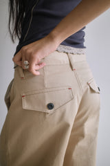 26SS★ WRAP CURVED COTTON TROUSER