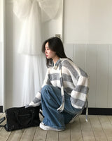 [ORIGINAL] ラックンストライプマフラーニットセット