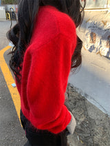 RABBIT ANGORA KNIT CARDIGAN