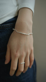 Sea of Youth, silver bracelet_March Birthstone