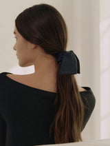26SS★ Ribbon Tail Embroidery Hair Scrunchie
