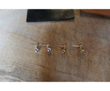 gold Ball Ball drop earrings (silver925)