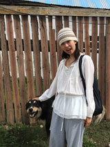 [SET]Levain Ribbon Hoodie + Jogger Pants (2color)