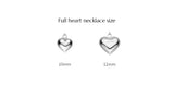 [925 silver] Un.silver.165 / full heart necklace (12mm)(ゴールド)