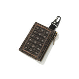 Patchwork denim card wallet / Vintage black