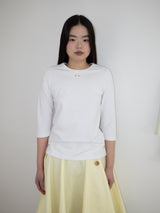 COMFY 3/4 SLEEVE T (WHITE)