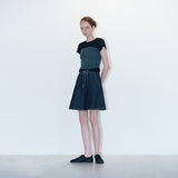 Back ziper tube top chacol