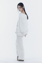 RUBY HOOK LAYERED PANTS cream