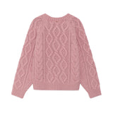 ベーシックケーブルニット (Pink)
