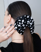 LEOPARD SCRUNCHIE_BLACK