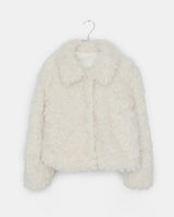 Reon Collar Quilted Fur Half Jacket