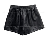 Lulu Banding Leather Shorts